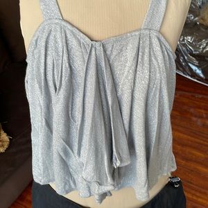 Strap silver blouse